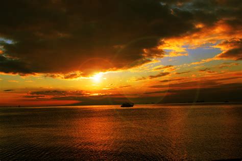 Golden Sunset Wallpaper Free Stock Photo - Public Domain Pictures