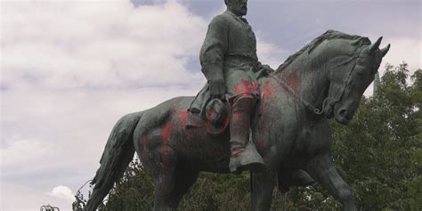 Charlottesville Police Headquarters Robert E Lee Statue Vandalized