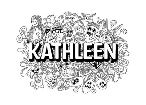 Premium Vector Name Doodle Hand Drawn Art For Kathleen