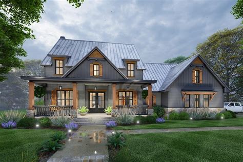Country Craftsman House Plan With 2 Story Great Room And Upstairs Game