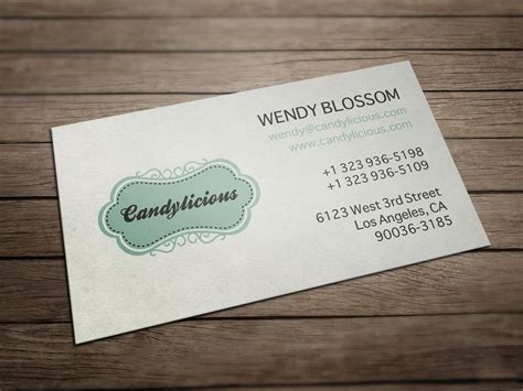 vintage candy store business card business card templates creative