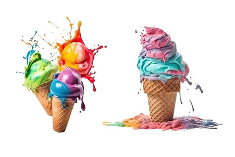 Colorful Ice Cream Png AI Generated Grafika Przez Promotosh Creative Fabrica