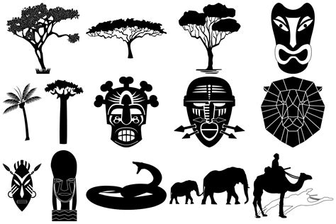 African And Ethnic Silhouettes Ai Eps Png 281059 Illustrations