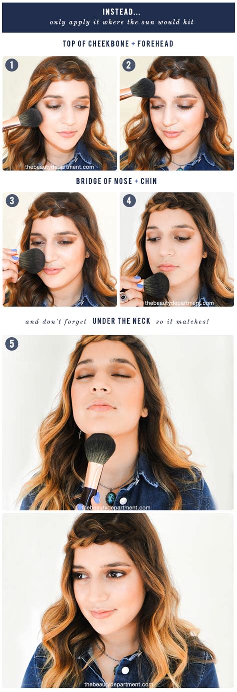 Here are some simple steps which you can use to apply bronzer. The Beauty Department: Your Daily Dose of Pretty. - HOW TO ...