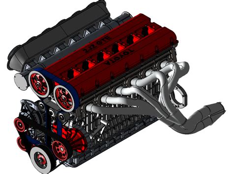 Toyota 2jz Gte Engine 3d Cad Model Library Grabcad
