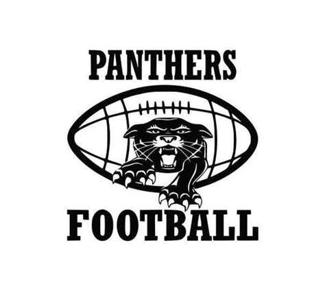 Panthers Football High School College Svg File Cutting Dxf Etsy