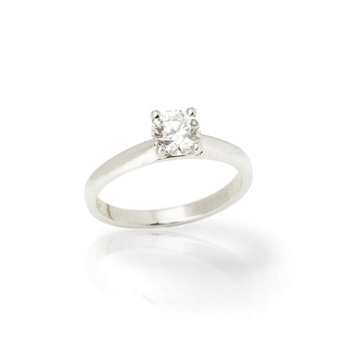 Second hand arcer diamond ring brand jewelry women 0.12ct x k18 yellow gold. Platinum Round Brilliant Cut Diamond Engagement Ring ...