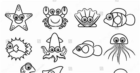 Colouring Pages Kids 10 Chibi Aquatic Animals Coloring Pages Cute