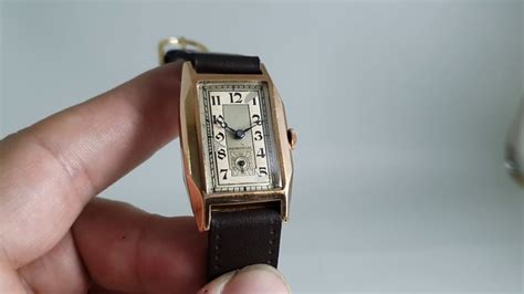 1933 1934 Rotary Mens Vintage Tank Watch In A 9k Gold Case Youtube