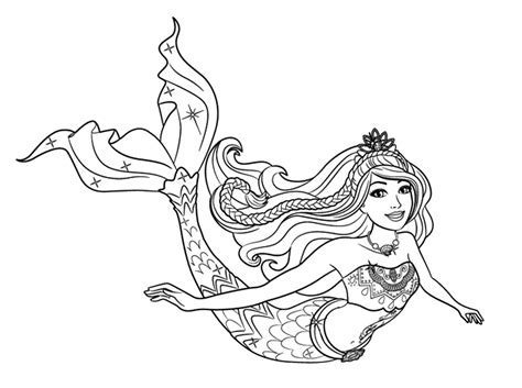 Coloring page - Mermaid Princess