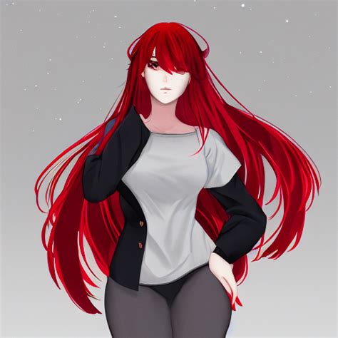 Waifu Diffusion Prompt Sexy Goth Red Hair Female Wearing Prompthero