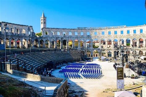 Ancient Roman Amphitheater Arena In Pula One Of The Best Preserved