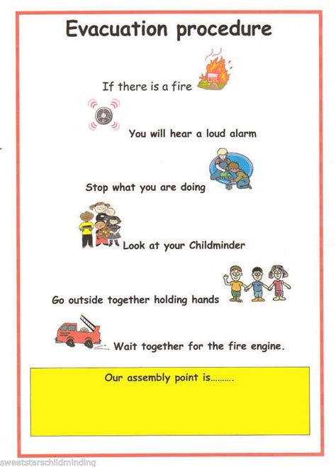Childminder Evacuation Procedure Poster Childminding Eyfs Ebay