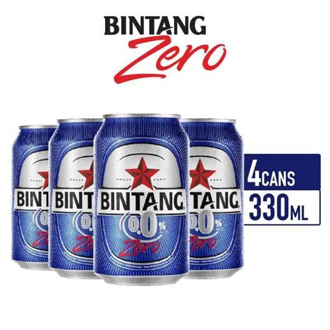 Bintang Zero Kaleng 330ml Di Jual Per 4 Kaleng Lazada Indonesia
