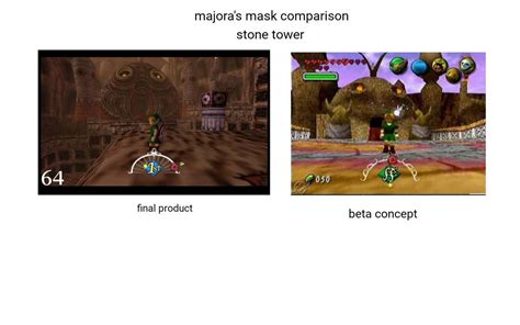 Majoras Mask Comparison Beta And N64 By Plymouth343 On Deviantart