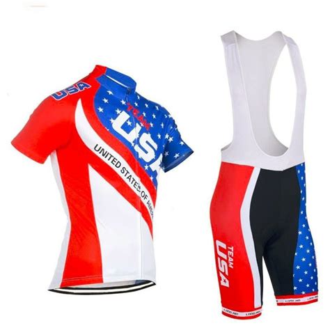 Usa Natinal Flag Team Mens Cycling Kits Cycling Outfit Cycling