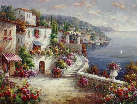 Amalfi Coast Italy Painting By Lucio Campana Pixels