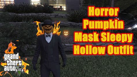 Horror Pumpkin Mask Outfit Glitch Halloween Dlc Gta 5 Online Youtube