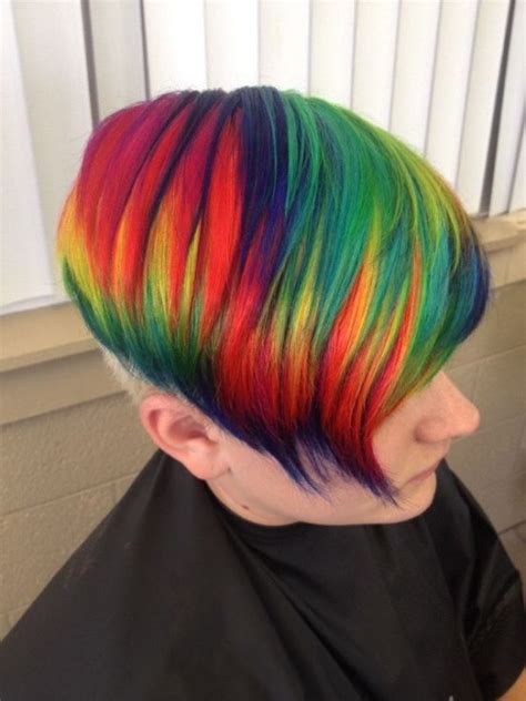 45 Short Hair Rainbow Color