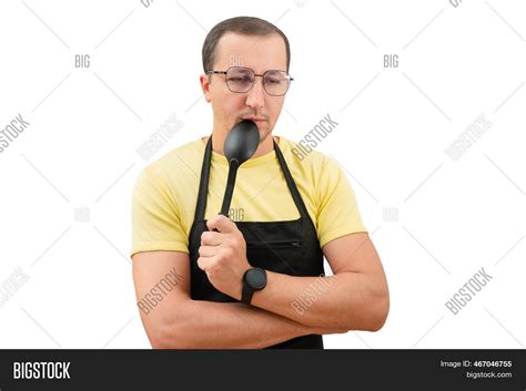 Young Man Black Apron Image And Photo Free Trial Bigstock