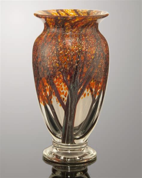 Autumn Woods By Orient And Flume Art Glass Art Glass Vase Artful Home Glass Art Art Glass