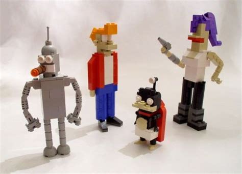 Spiffy Futurama Leela Fry Bender Ect In Lego Form