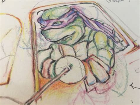 April O Neil Don Drawing Sketch Art Teenage Mutant Ninja Turtles Donatello 1990 Khristore