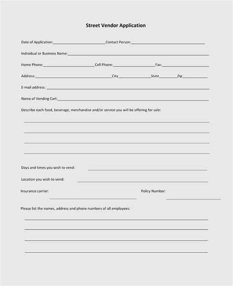 mike greenwood jam company office manager 564 12th street laurel, md, 20005. 9+ Printable Blank Vendor Registration Form Templates (for ...