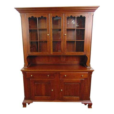 Pennsylvania House Cherry Dutch Cupboard Style China Cabinet | Chairish