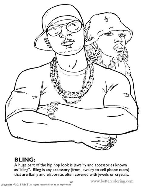 Hip Hop Rapper Coloring Pages Free Printable Coloring Pages