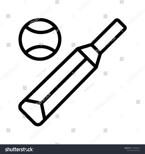 Cricket Thin Line Vector Icon Stock Vector Royalty Free 1509456461