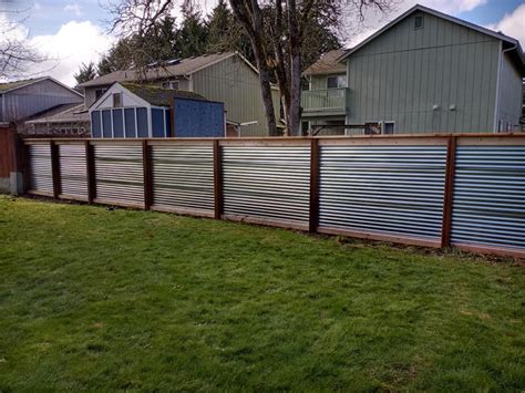 Horizontal Corrugated Metal And Wood Fence My Xxx Hot Girl