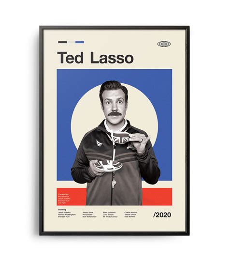 Mid Century Modern Ted Lasso Tv Series Poster Weekend Poster