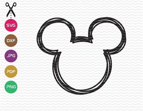 Disney Svg Mickey Mouse Head Svg Mickey Mouse Clipart Etsy Images And