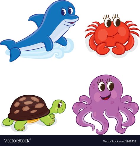 Cartoon Image Of Water Animals Cartoon Image