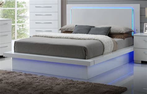 White Gloss Bed Frame Decorated Greek Letters