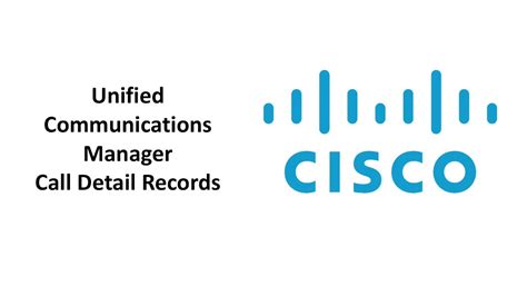 Cisco Cucm Cdr Data Youtube