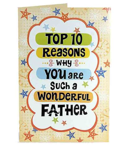 Archies 10 Reasons Why I Love You Dad Card Buy Online At