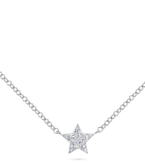 Maria Tash Invisible Set Diamond Star Necklace 7mm Harrods Us