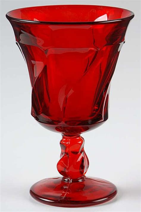 Fostoria Glass Jamestown Red Ruby 6 Wine Water Stem Etsy