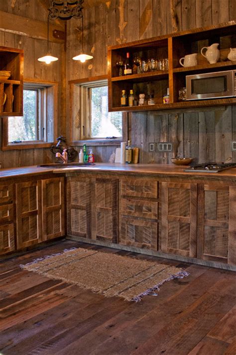 Various reclaimed wood kitchen cabinets suppliers and sellers understand that different people's needs and preferences about their kitchens vary. Reclaimed and Rustic Materials Make A Cabin Cozy - Rustic ...