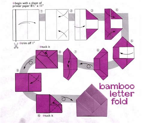 Bamboo Letter Fold An 85 X 11 Sheet Of Paper With 34 Of An Inch