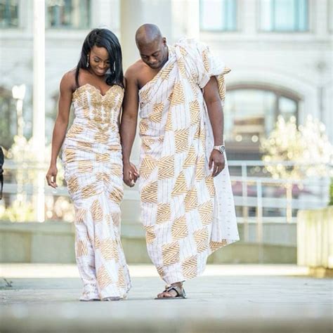 Kente Cloth I Do Ghana White And Gold Kente African Bride African