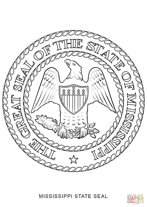 Michigan state university coloring pages michigan state spartan. Mississippi State Seal coloring page | Free Printable ...
