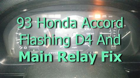 1999 Honda Accord Dashboard Warning Lights