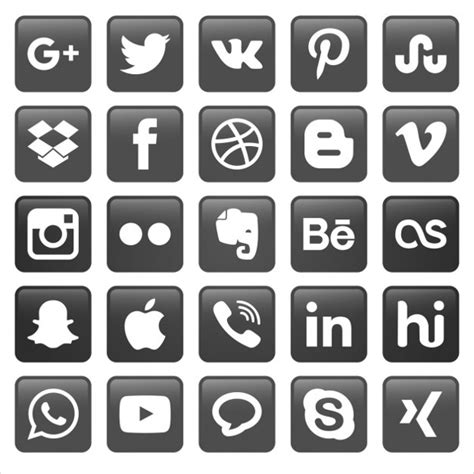 13 Social Media Sharing Buttons Vectors Web Elements Design