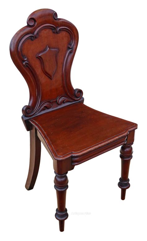 Victorian C1870 Carved Mahogany Hall Chair Antiques Atlas