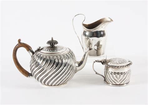 Bonhams A Victorian Silver Bullet Shaped Teapot London 1882 3