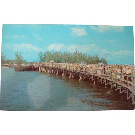 1950's-1960's St. John's Pass Bridge St. Petersburg, Florida NOS Postcard | Florida, Old florida ...