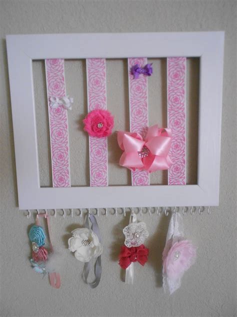 To make this, you will need a wooden frame where you will insert ribbons in it. Rhythms of Grace: DIY Hair Bow Holder